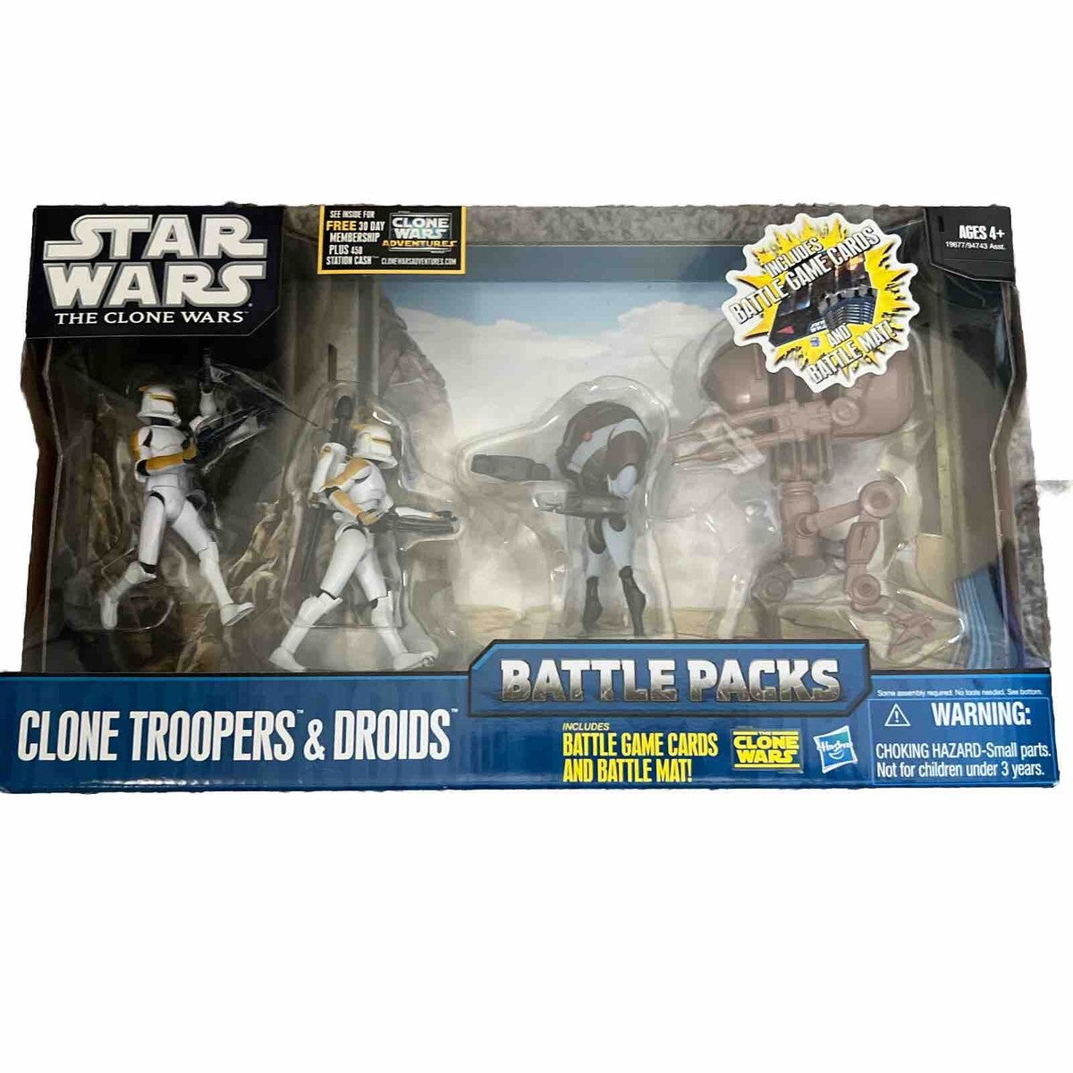 Hasbro Star Wars The Clone Wars  Clone Troopers & Droids Action Figure Battle Pack