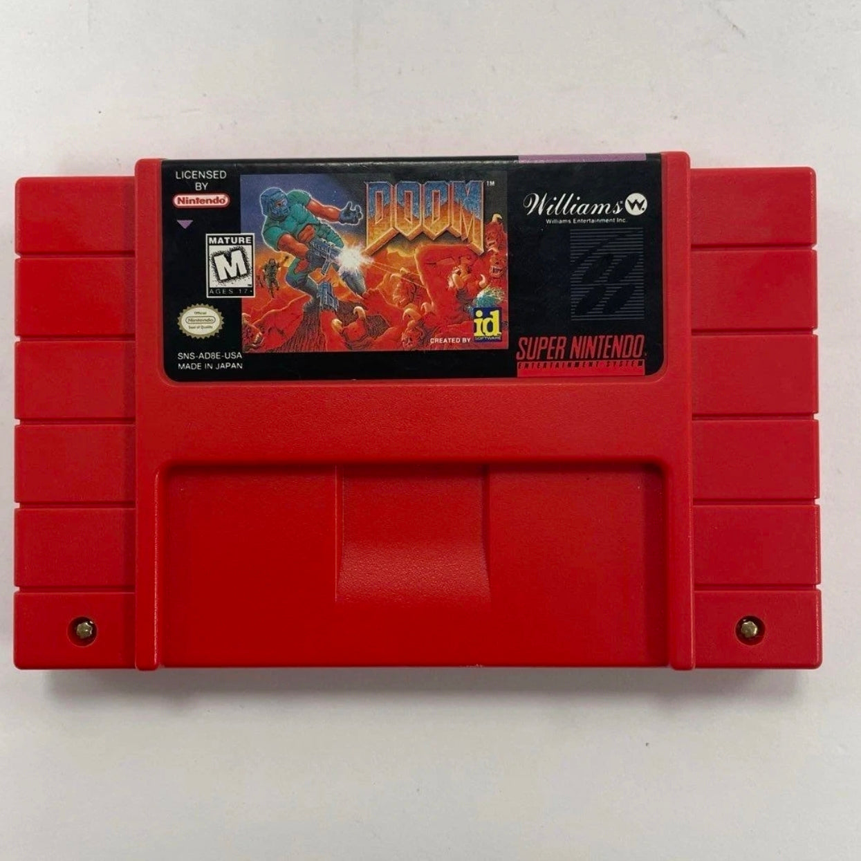 Loose Super Nintendo Doom Video Game