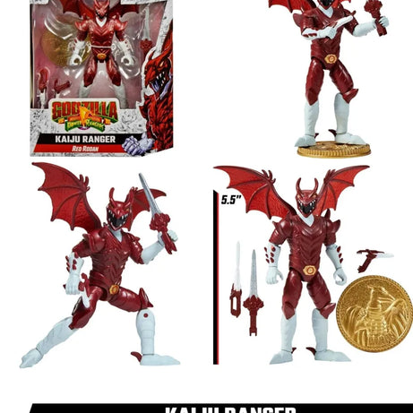 Hasbro Godzilla vs Mighty Morphin Power Rangers Kaiju Ranger Red Rodan Action Figure