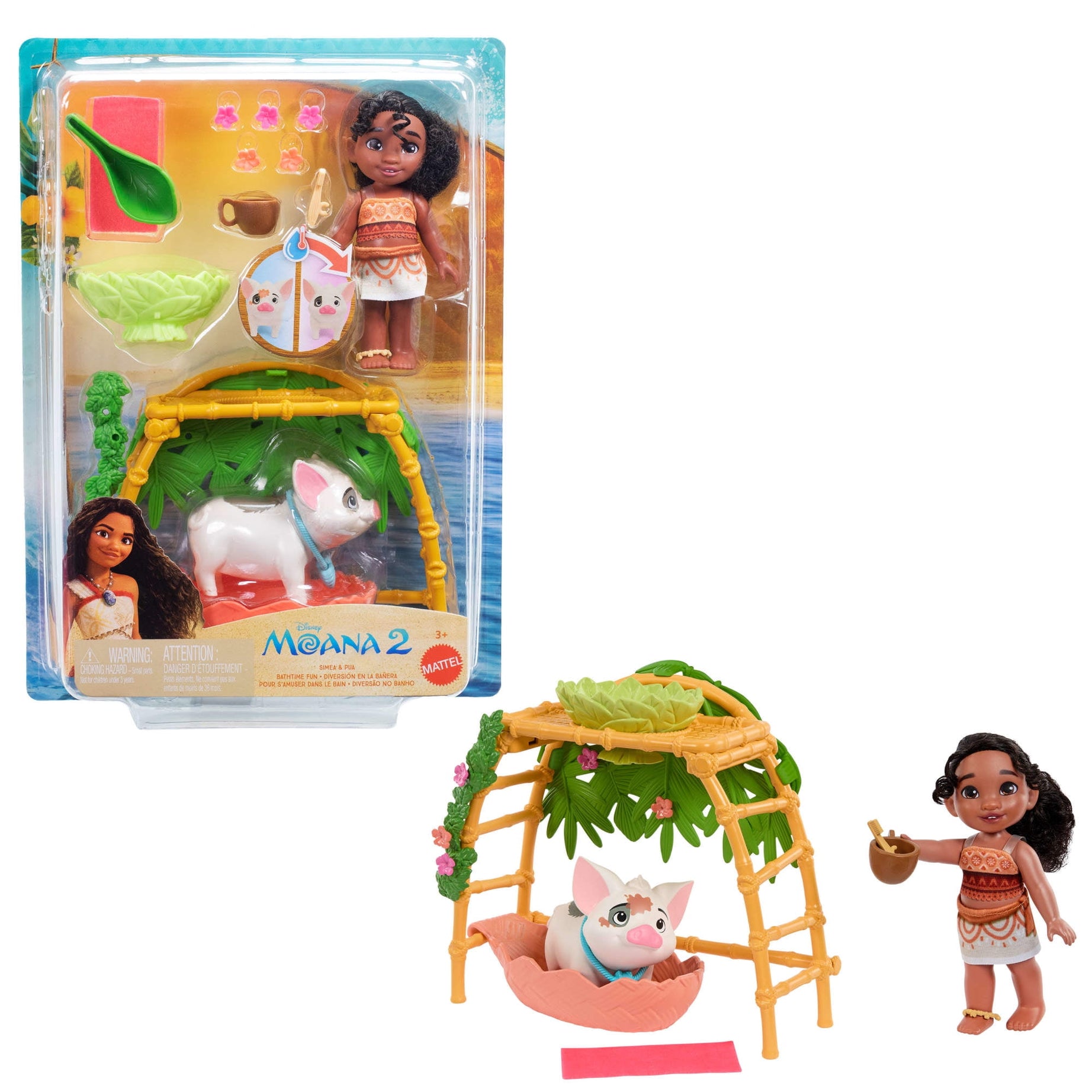 Mattel Disney Moana 2 Simea & Pua Bathtime Fun Playset