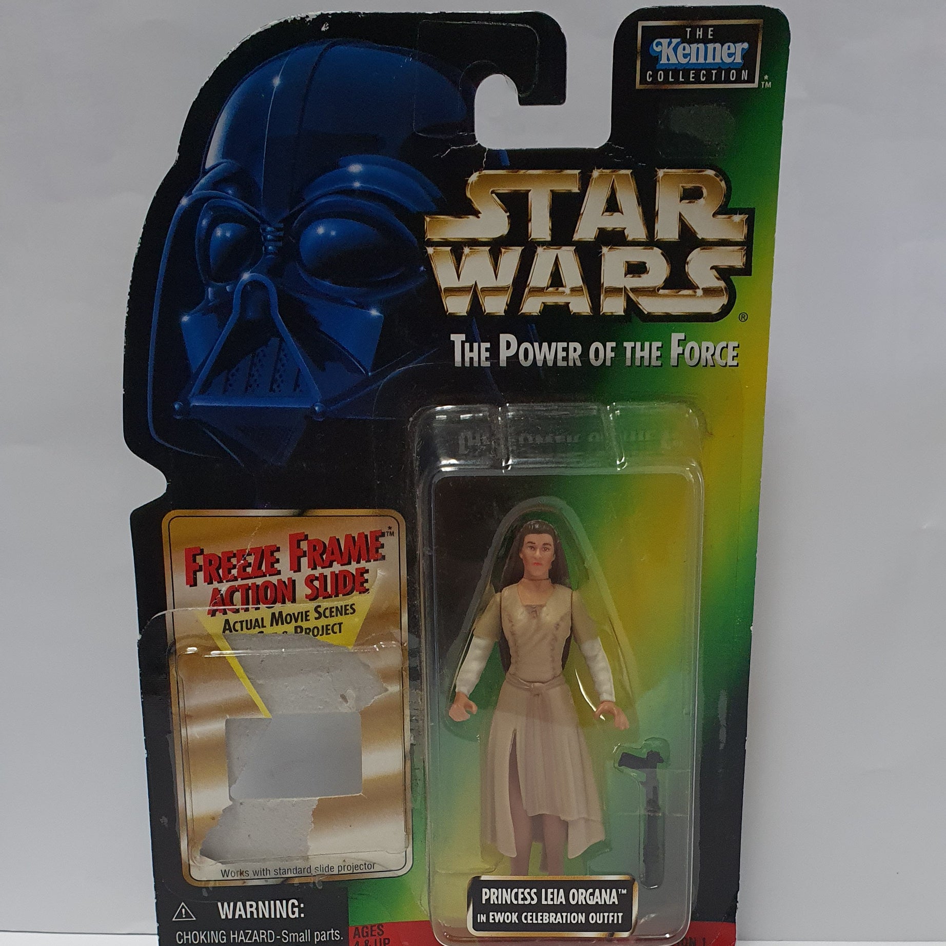 Kenner Star Wars Power of the Force Princess Leia Organa (Ewok Celebration Outfit) Action Figure DMG