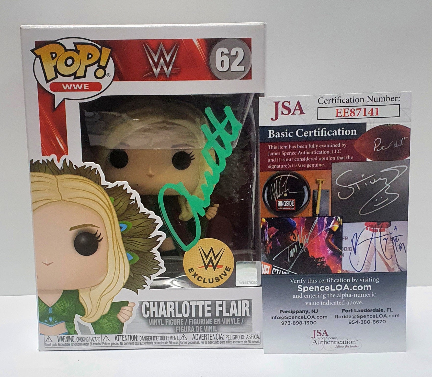 (SIGNED)Funko Pop! WWE Charlotte Flair #62