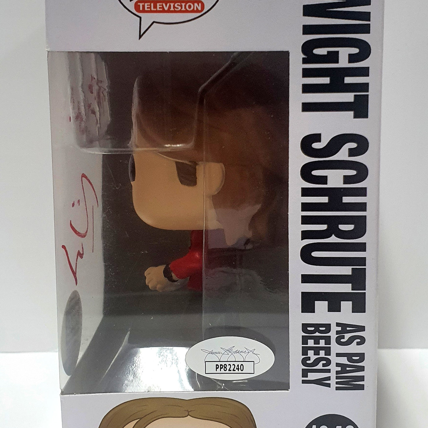 (SIGNED + INSCRIPTION)Funko Pop! Television The Office Dwight Schrute As Pam Beesly #1049 Funko Shop Exclusive