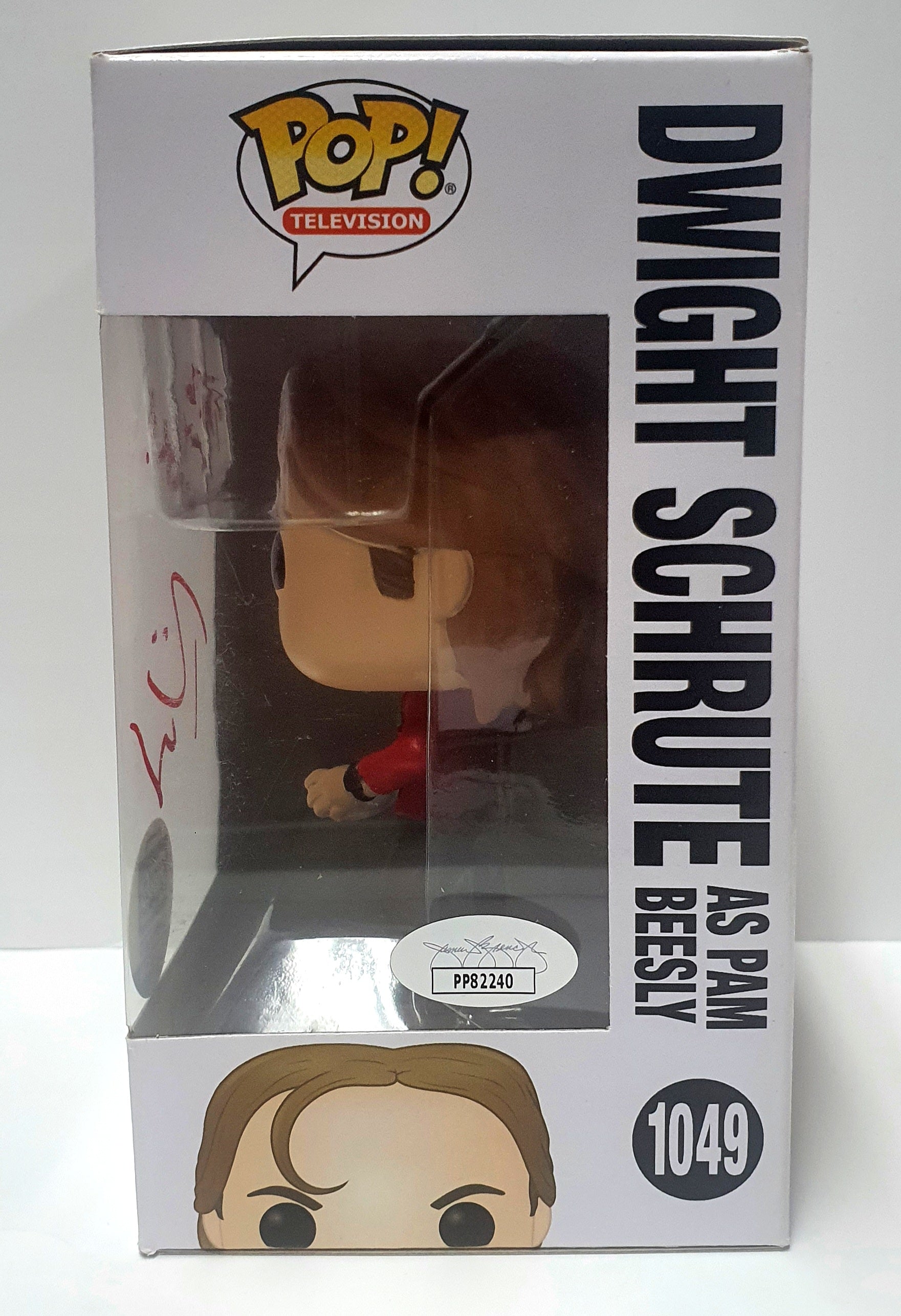 (SIGNED + INSCRIPTION)Funko Pop! Television The Office Dwight Schrute As Pam Beesly #1049 Funko Shop Exclusive