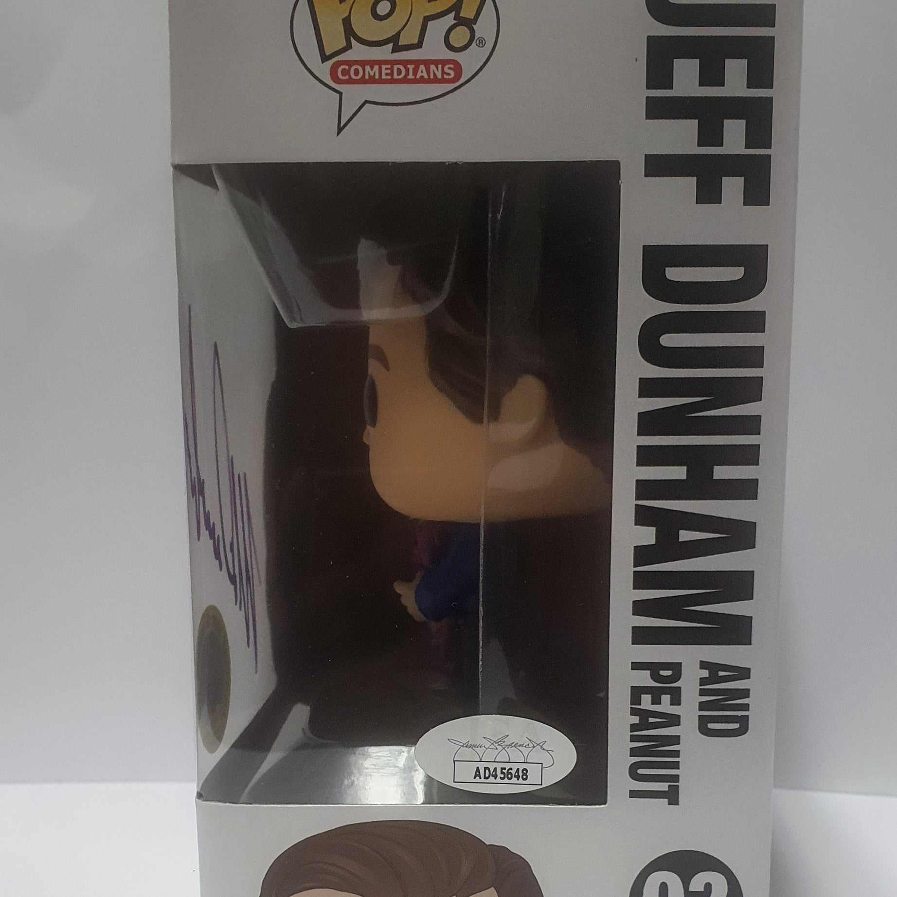 (SIGNED)Funko Pop! Comedians Jeff Dunham And Peanut #03 Jeff Dunham Exclusive (Purple Ink)