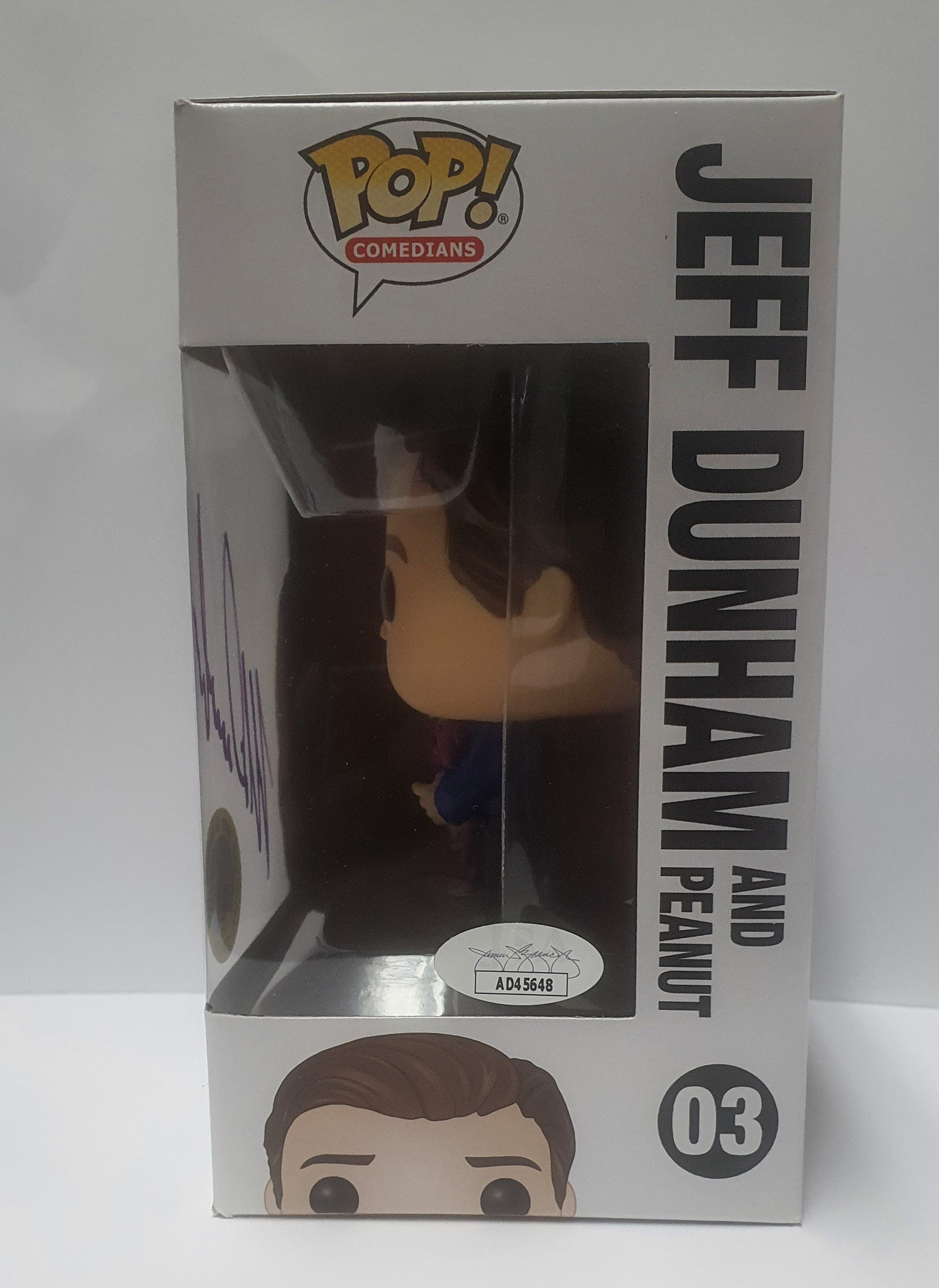 (SIGNED)Funko Pop! Comedians Jeff Dunham And Peanut #03 Jeff Dunham Exclusive (Purple Ink)