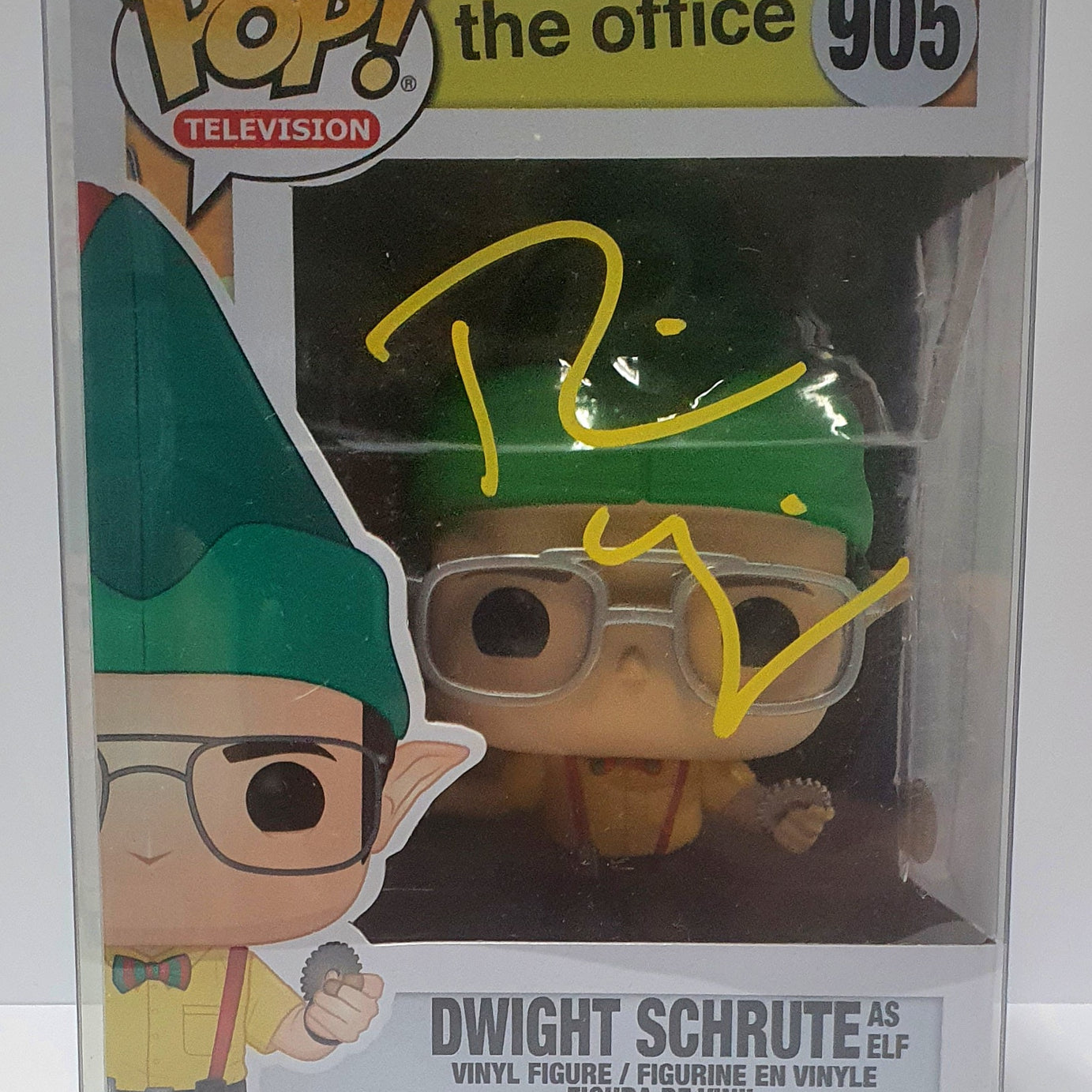 (SIGNED)Funko Pop! Television The Office Dwight Schrute As Elf #905