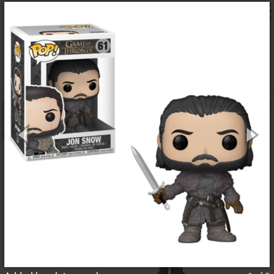 Funko Pop! Television Game of Thrones Jon Snow #61