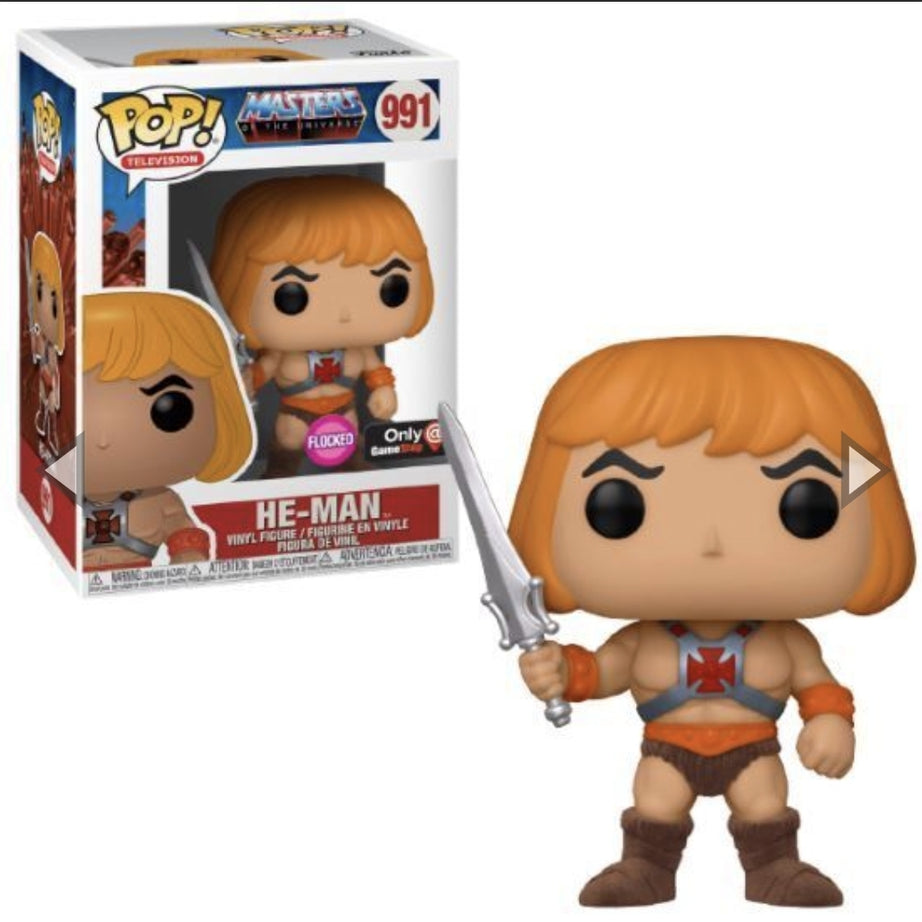 Funko Pop! Television Masters of the Universe He-Man Flocked Funko Insiders Club exclusive #991