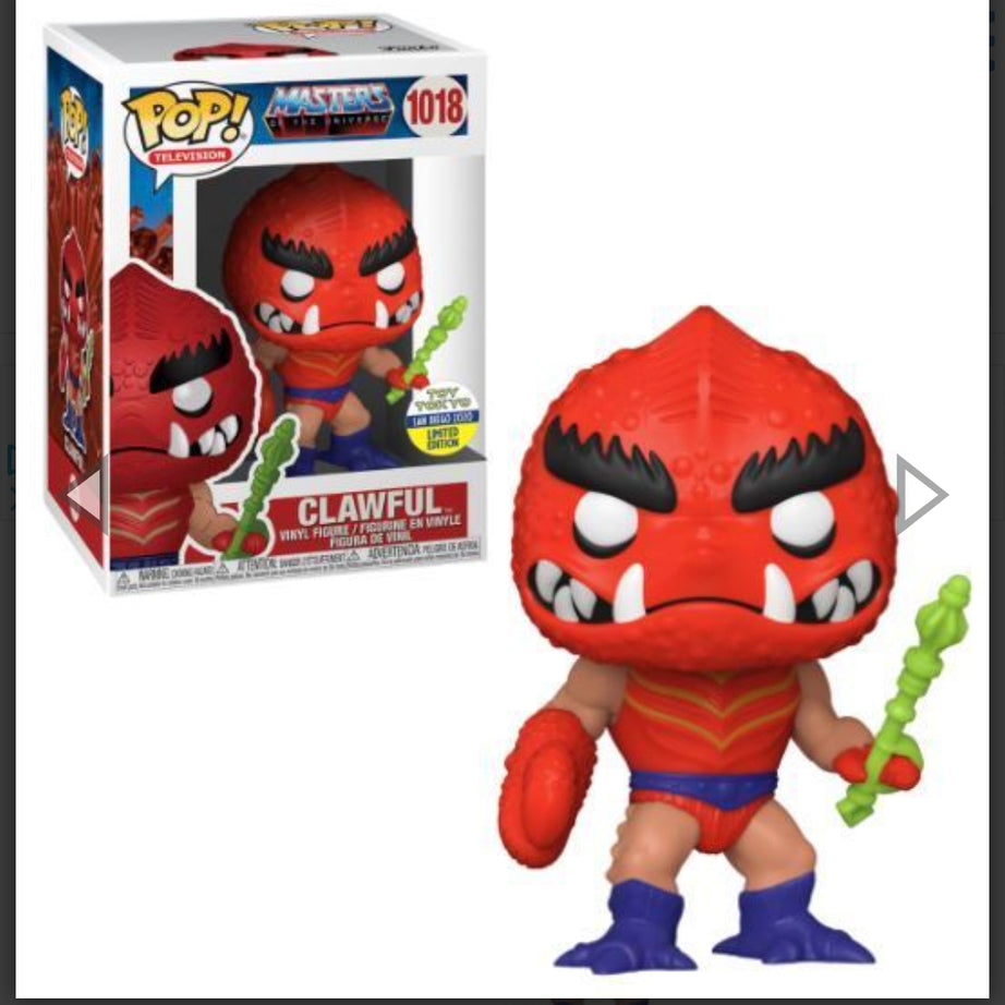 Funko Pop! Television Masters of the Universe Clawful SDCC Sticker Toy Tokyo Exclusive # 1018
