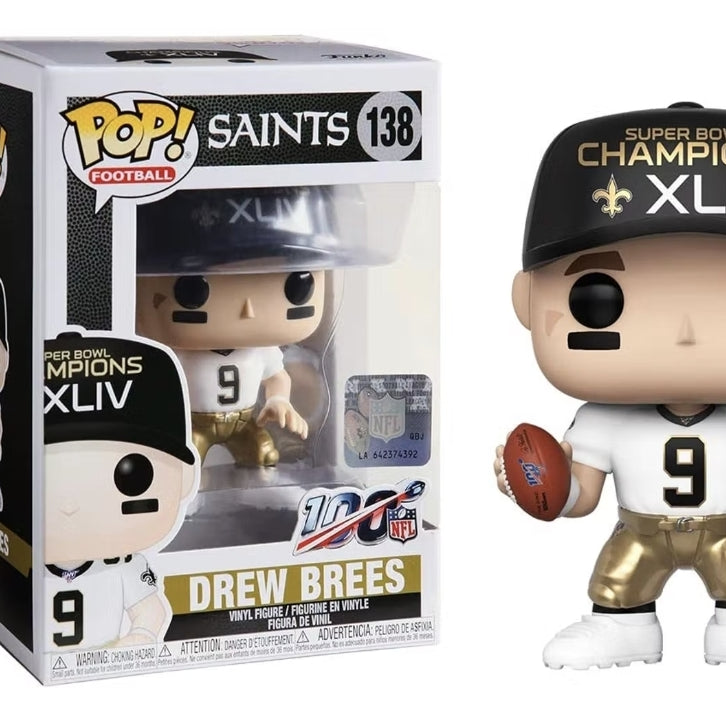 Funko Pop! Football New Orleans Saints Drew Brees Super Bowl XLIV Championship Hat #138