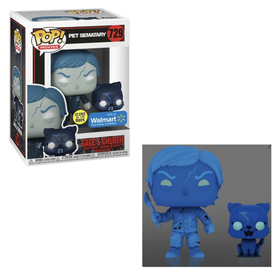 Funko Pop! Movies Pet Sematary Cage & Church #729 Glow in the Dark Walmart Exclusive