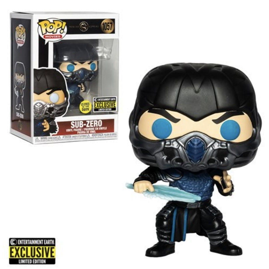 Funko Pop! Movies Mortal Kombat Sub-Zero #1057 Glow In The Dark Entertainment Earth Exclusive