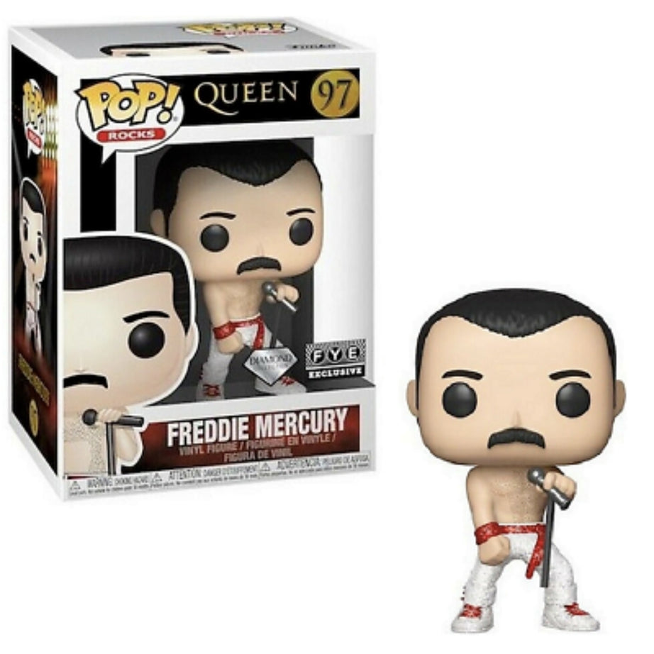 Funko Pop! Rocks Queen Freddie Mercury #97 Diamond Collection FYE Exclusive