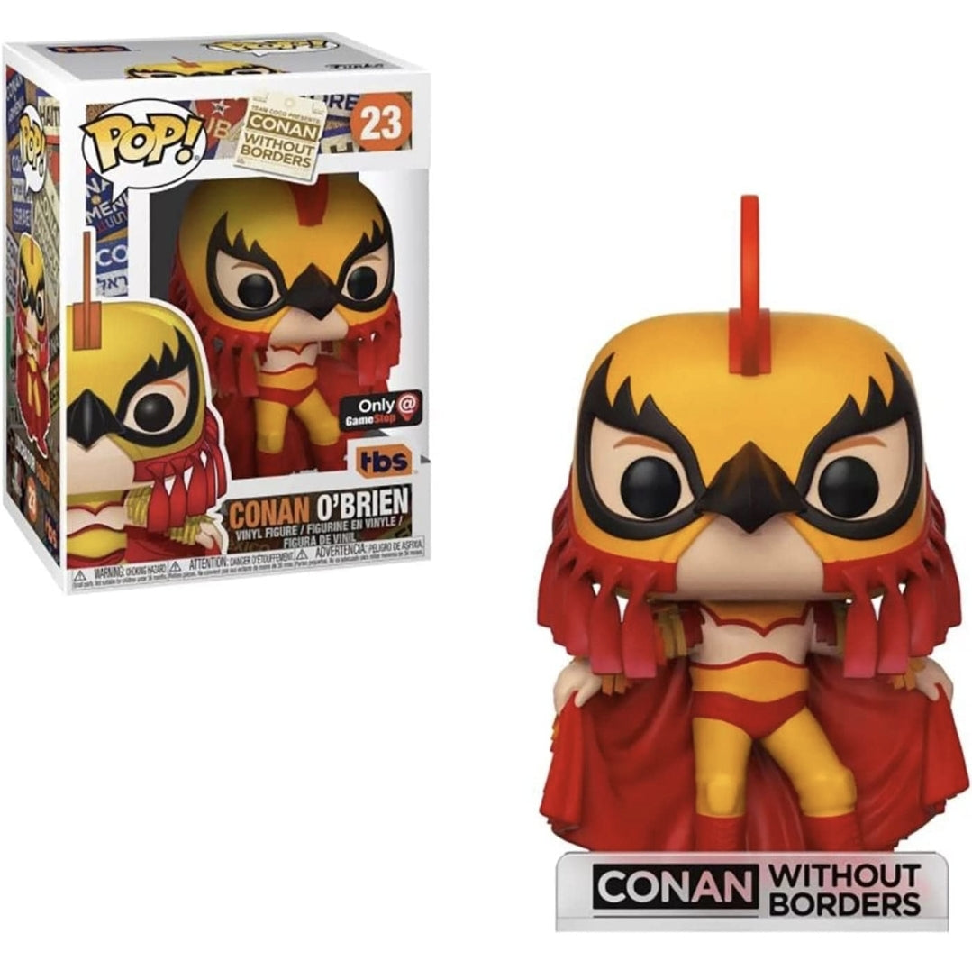Funko Pop! Television TBS Conan Without BordersConan O'Brien Luchador #23 Gamestop Exclusive