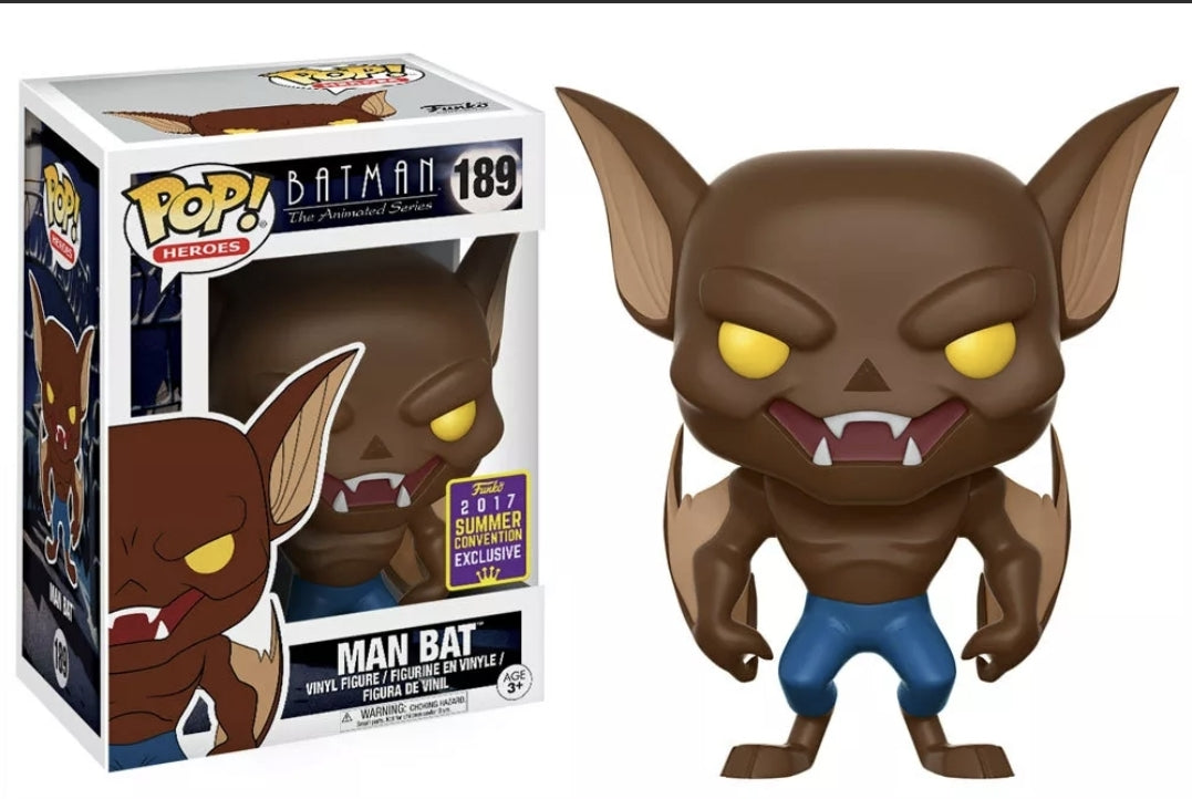 Funko Pop! Heroes Batman The Animated Series Man Bat #189 Funko Summer Convention 2017 Exclusive