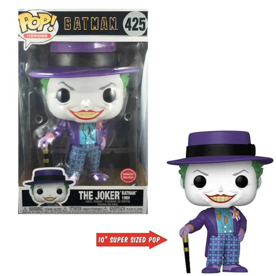 Funko Pop! Heroes The Joker 1989 Jumbo 10 Inch #425 Gamestop Exclusive