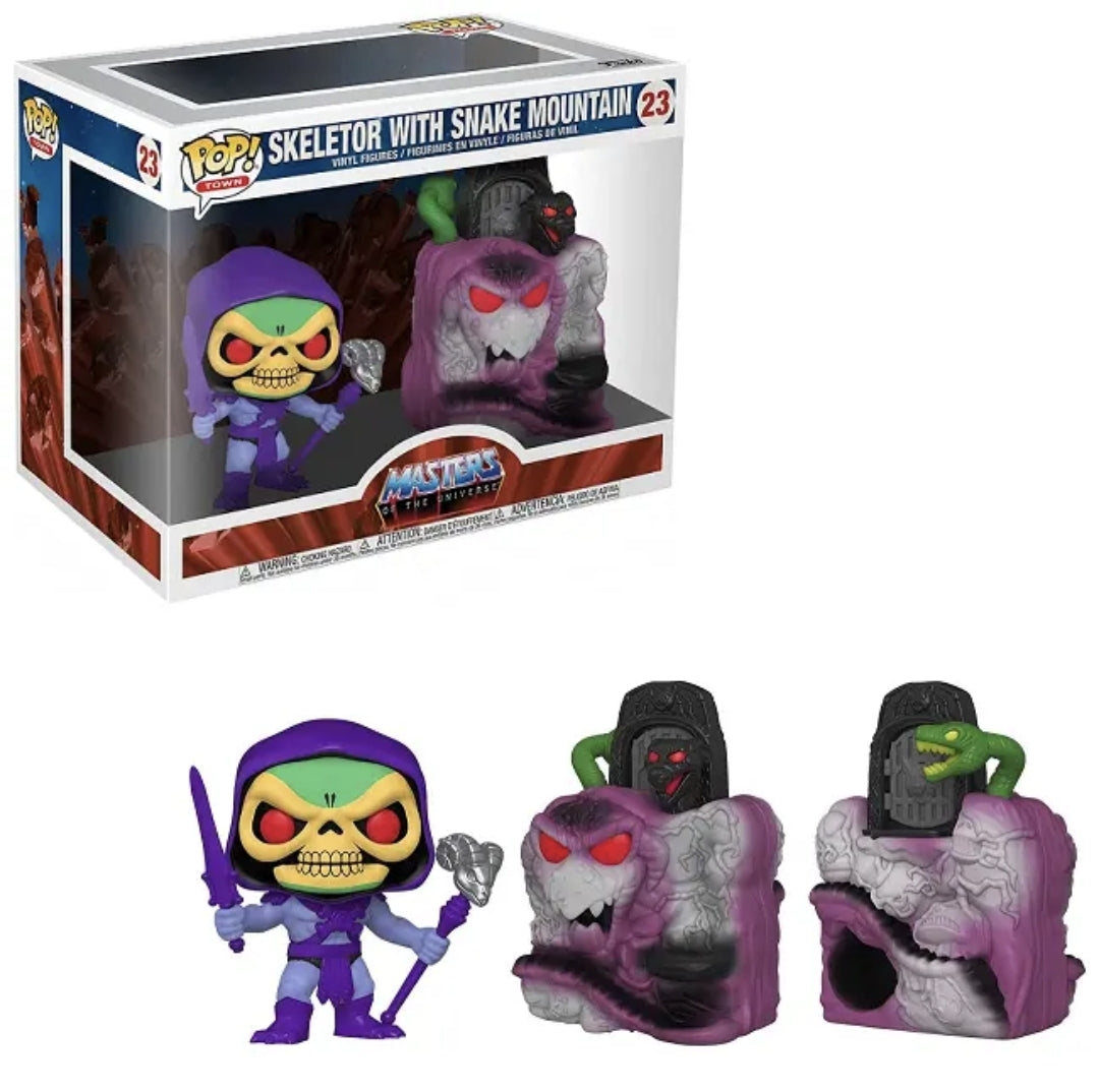 Funko Pop! Town Masters of the Universe Skeletor With Snake Mountain #23 DMG