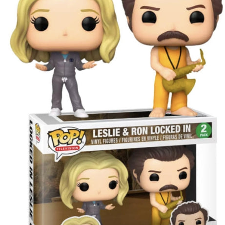Funko Pop! Television Parks and Recreation Leslie and Ron Locked In 2-Pack Target Exclusive