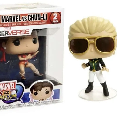 Funko Pop! Games Marvel Gamerverse Marvel vs Capcom Infinite Captain Marvel vs Chun Li 2- Pack Hot Topic Exclusive