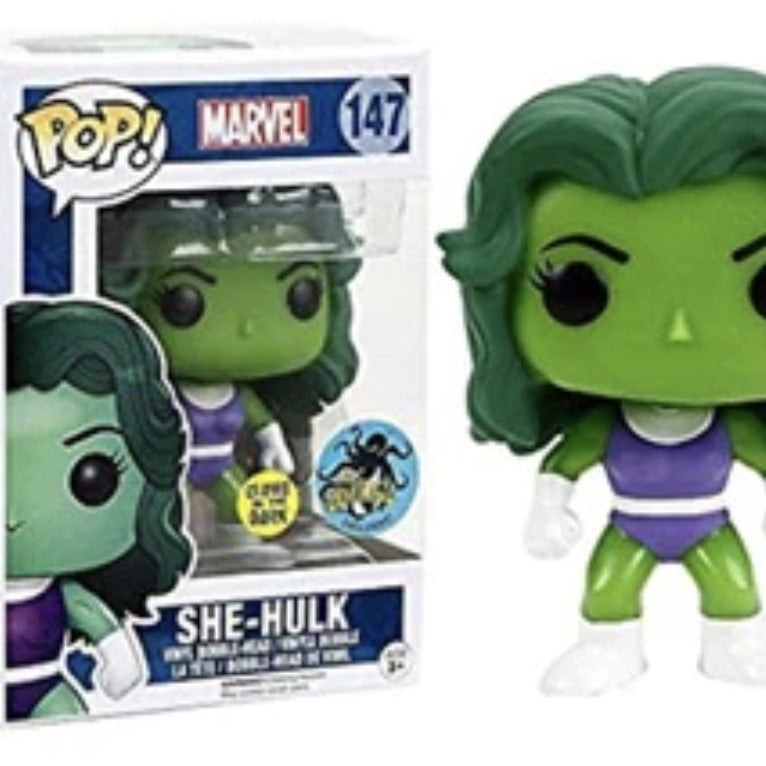 Funko Pop! Marvel She-Hulk #147 Glow In The Dark Comikaze Exclusive