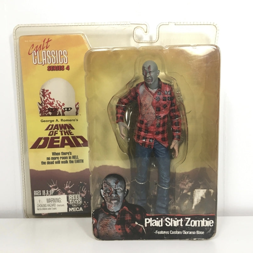 Neca Reel Toys Cult Classics Series 4 George A. Romero's Dawn Of The Dead Plaid Shirt Zombie Action Figure