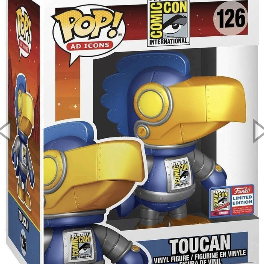 Funko Pop! Ad Icons San Diego Comic Con International Toucan (Metal Robot Blue ) #126 San Diego Comic Con 2022 (Exclusive Sticker)