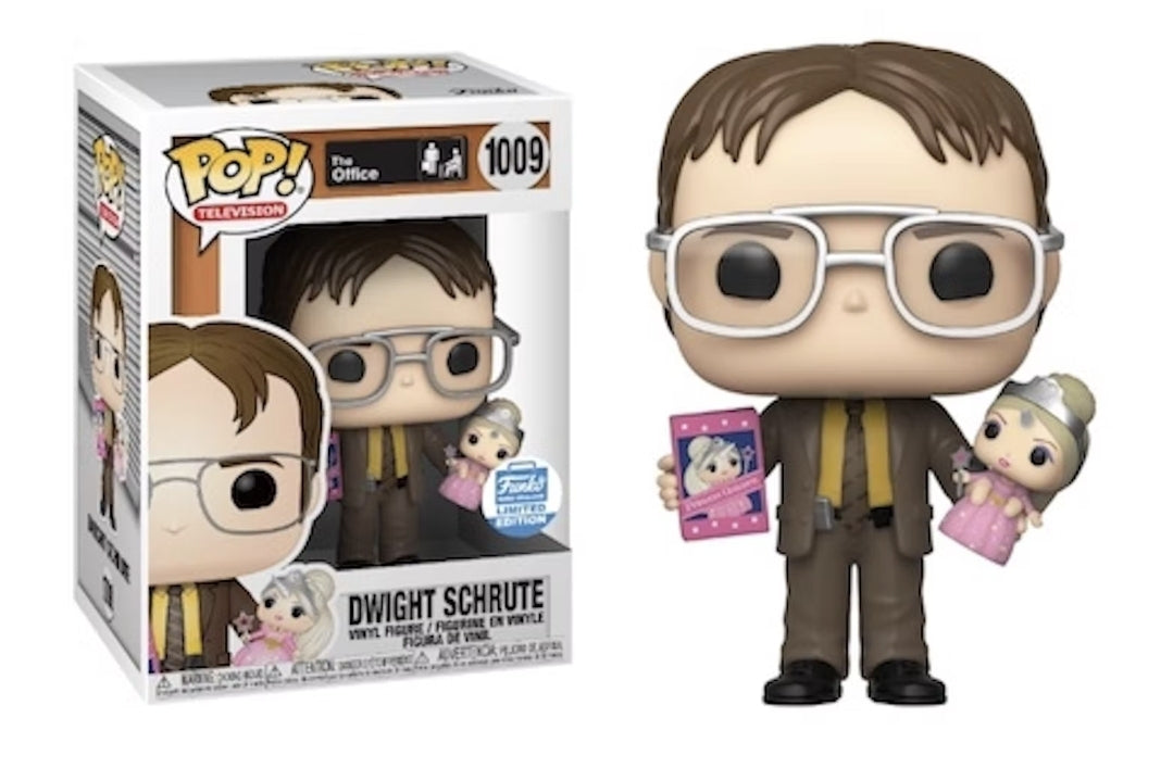 Funko Pop! Television The Office Dwight Schrute With Princess Unicorn Doll #1009 Funko Shop Exclusive