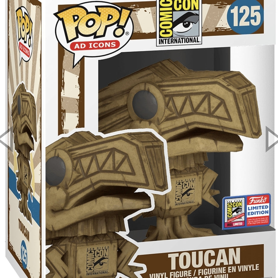 Funko Pop! Ad Icons Toucan (Tiki) #125 SDCC 2021 Exclusive (Official Sticker)