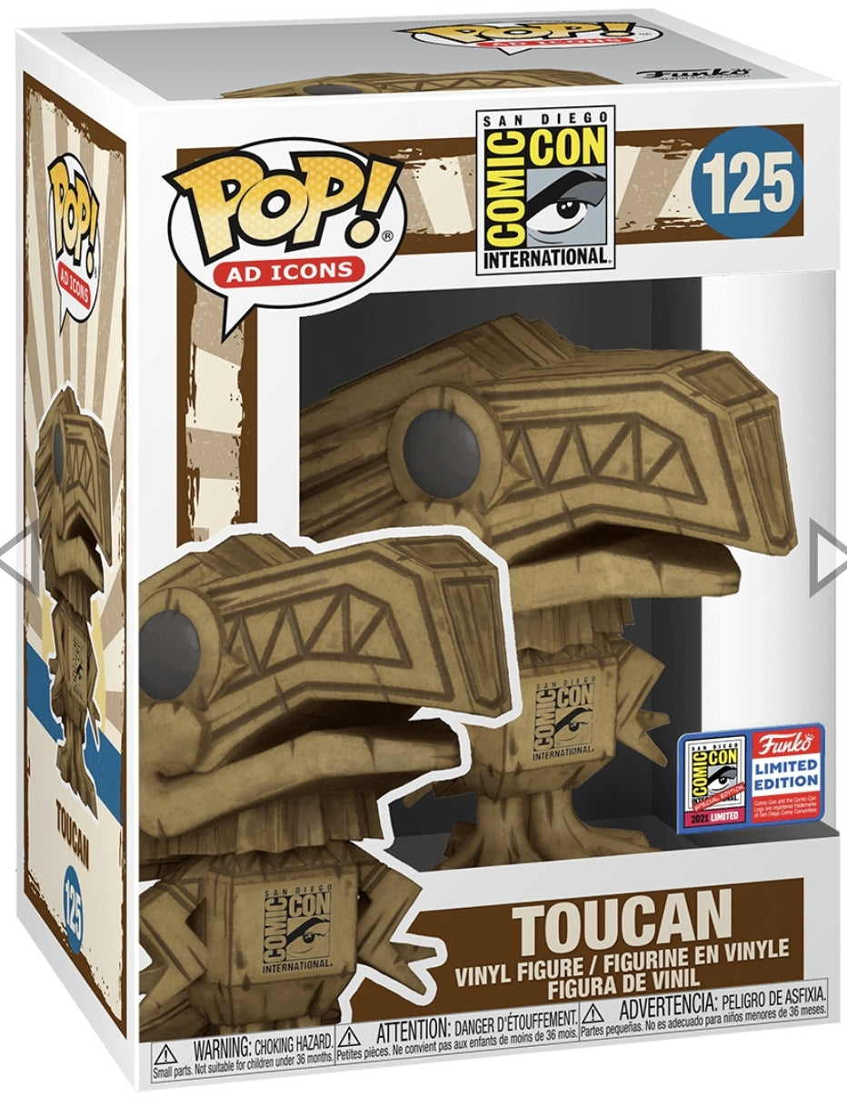 Funko Pop! Ad Icons Toucan (Tiki) #125 SDCC 2021 Exclusive (Official Sticker)