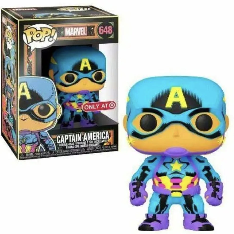 Funko Pop! Marvel Captain America (Blacklight) #648 Target Exclusive