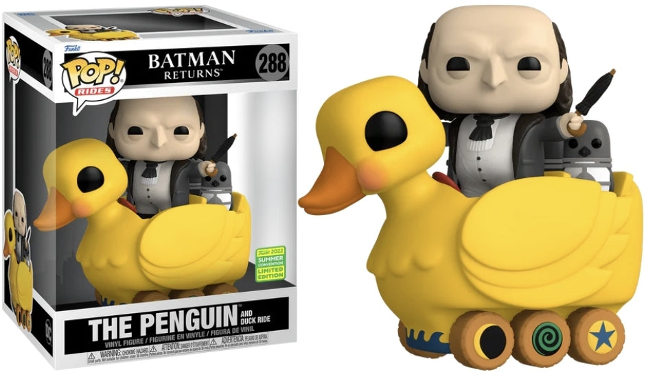 Funko Pop! Rides Batman Returns The Penguin and Duck Ride #288 SDCC 2022 (Shared Sticker)