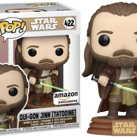 Funko Pop! Star Wars Qui-Gon Jinn (Tatooine) #422 Amazon Exclusive