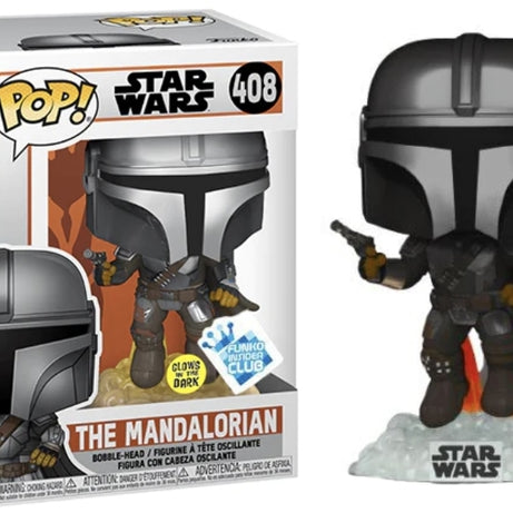 Funko Pop! Star Wars The Mandalorian - The Mandalorian #408 Glow In The Dark Funko Insider Club Exclusive