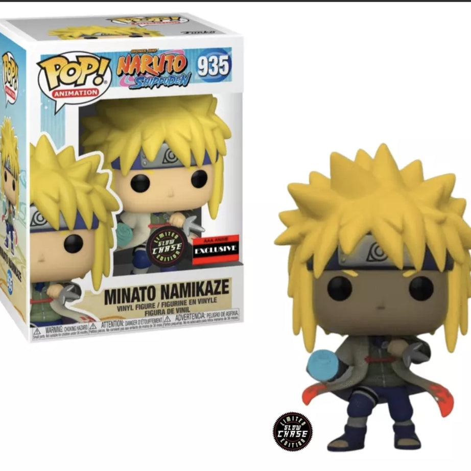 CHASE Funko Pop! Animation Naruto Shippuden Minato Namikaze #935 AAA Anime Exclusive Glow In The Dark