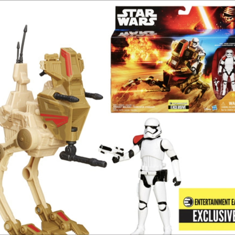 Hasbo Disney Star Wars Force Awakens Mobile Assault Walker with First Order Stormtrooper Entertainment Earth Exclusive DMG