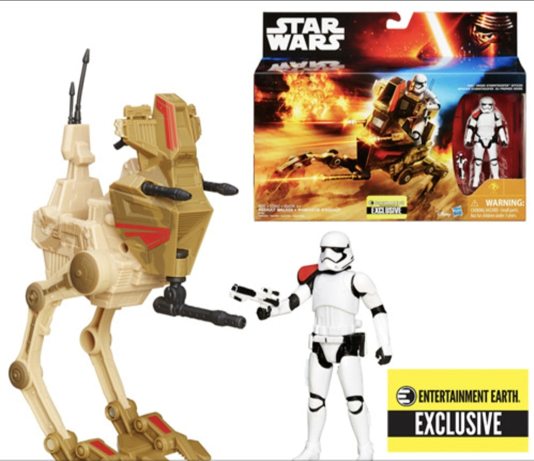 Hasbo Disney Star Wars Force Awakens Mobile Assault Walker with First Order Stormtrooper Entertainment Earth Exclusive DMG
