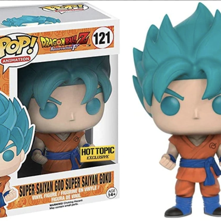 Funko Pop! Animation Dragonball Z Resurrection F Super Saiyan God Super Saiyan Goku #121 Hot Topic Exclusive
