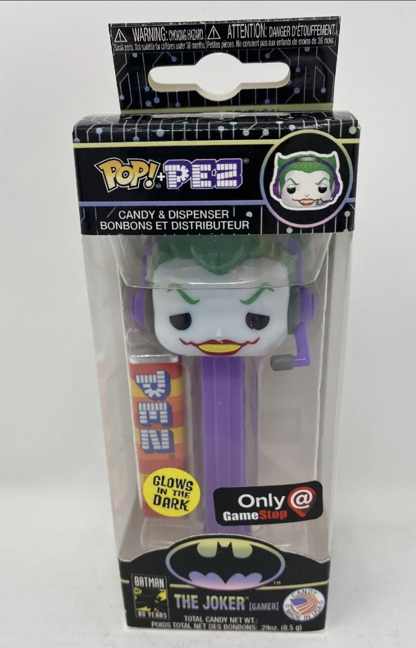 Funko Pop! Pez Batman 80 Years The Joker (Gamer) Glow In The Dark Gamestop Exclusive