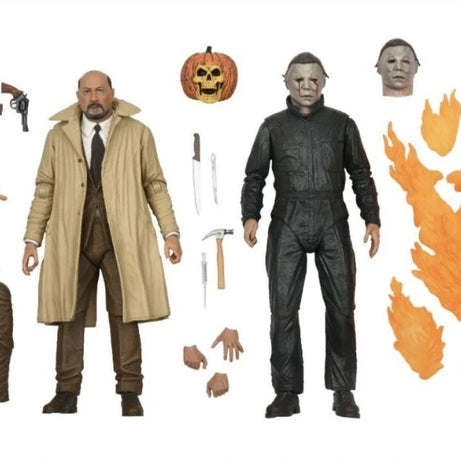 Neca Halloween II 40 Years Ultimate Michael Myers & Dr. Loomis 7 Inch Action Figure 2-Pack