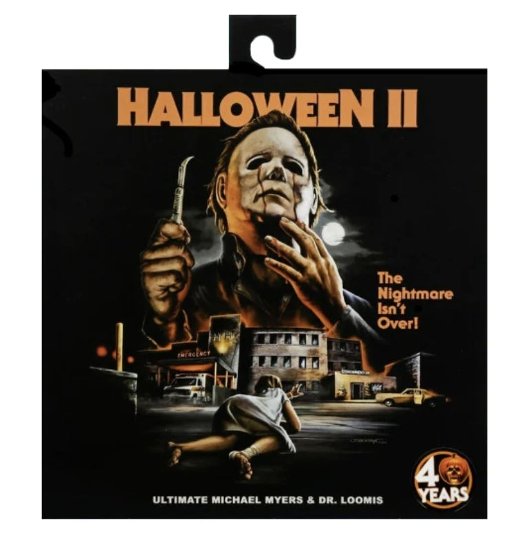 Neca Halloween II 40 Years Ultimate Michael Myers & Dr. Loomis 7 Inch Action Figure 2-Pack