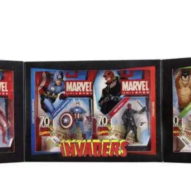 Hasbro Marvel Classified The Invaders Human Torch Captain America Red Skull Namor SDCC Exclusive 4 Inch Action Figure 4-Pack
