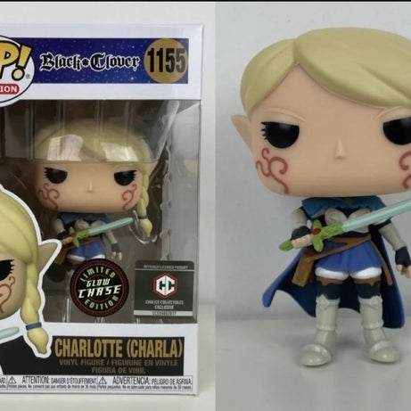 Funko Pop! Animation Black Clover Charlotte (Charla) #1155 Chalice Collectibles Exclusive Glow in the Dark Chase Edition