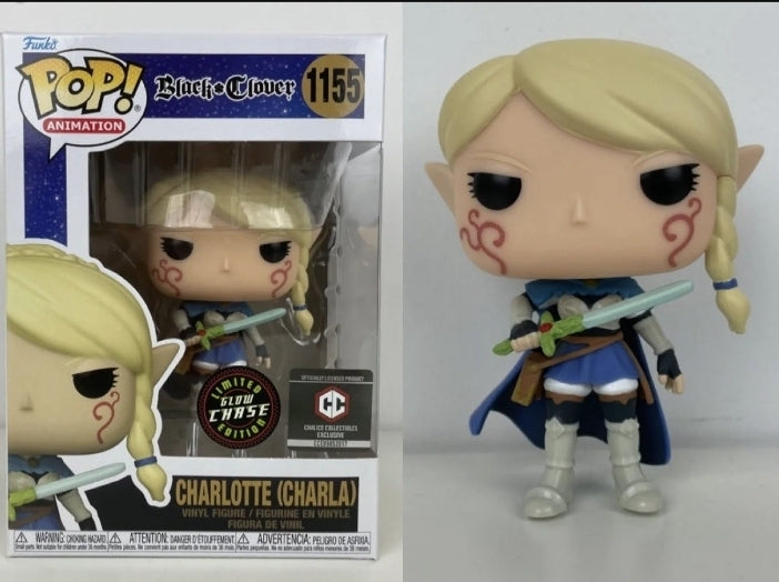 Funko Pop! Animation Black Clover Charlotte (Charla) #1155 Chalice Collectibles Exclusive Glow in the Dark Chase Edition