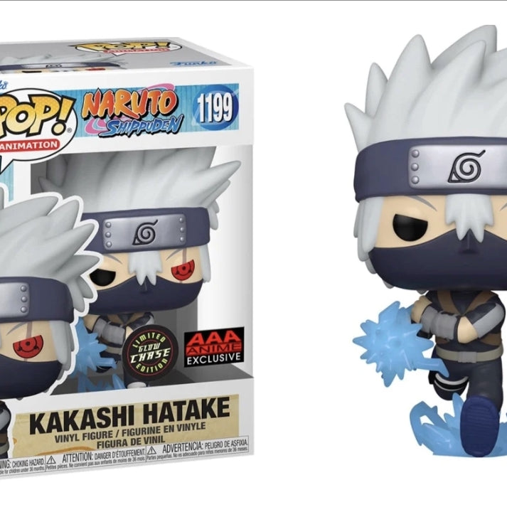 Funko POP! Animation Naruto Shippuden Kakashi Hatake #1199 AAA Anime Exclusive Glow In The Dark Chase Edition