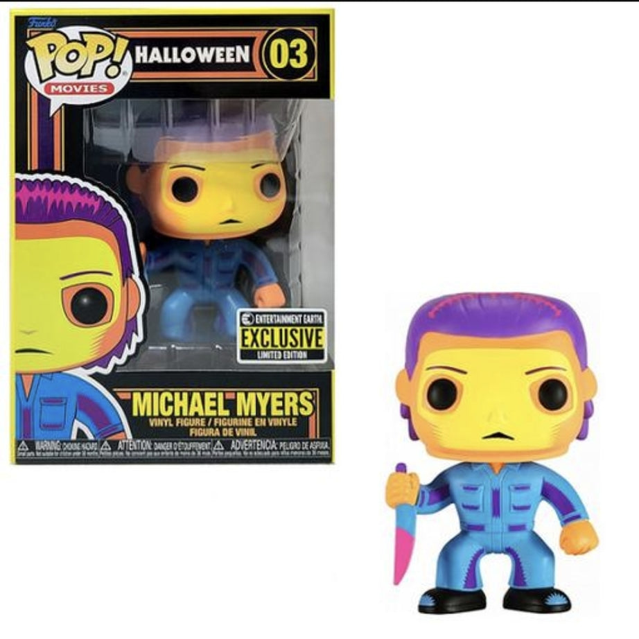 Funko Pop! Movies Halloween Michael Myers (Blacklight) #03 Entertainment Earth Exclusive