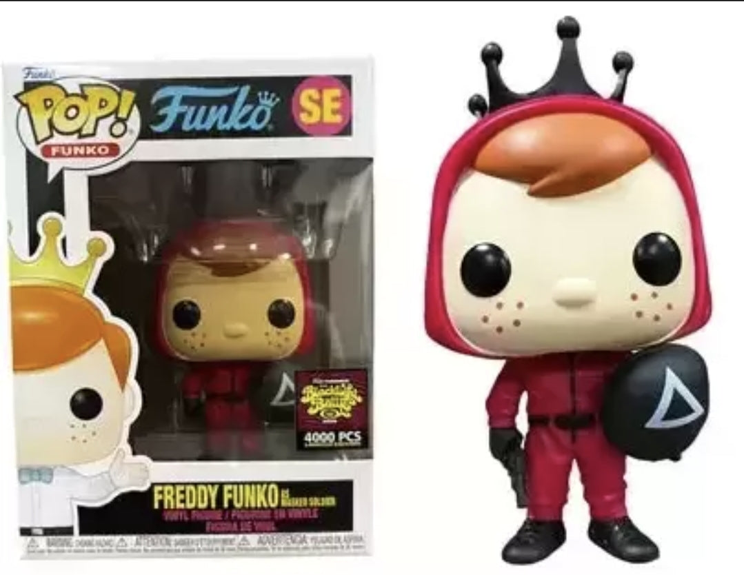 Funko Pop! Funko Freddy Funko as Masked Worker SE Funko Fundays Blacklight Battle 2022 Exclusive 4000 PCS