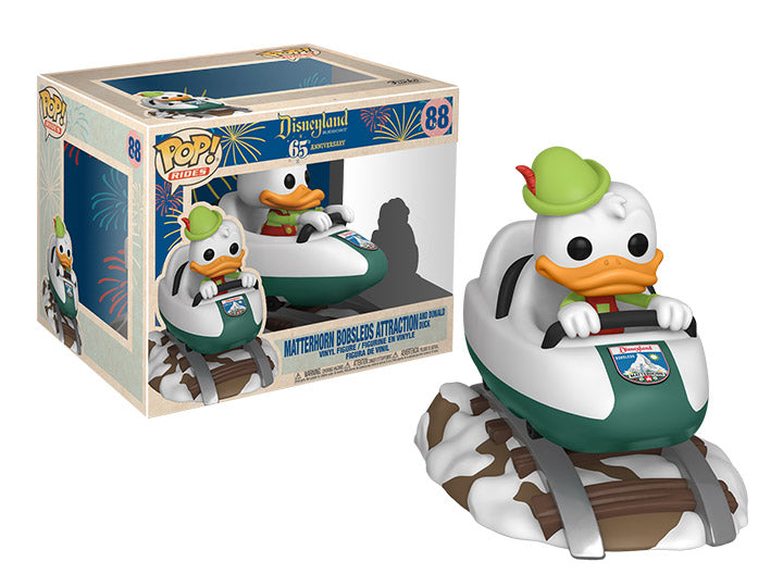 Funko Pop! Rides Disneyland Resort 65th Anniversary Matterhorn Bobsleds Attraction And Donald Duck #88