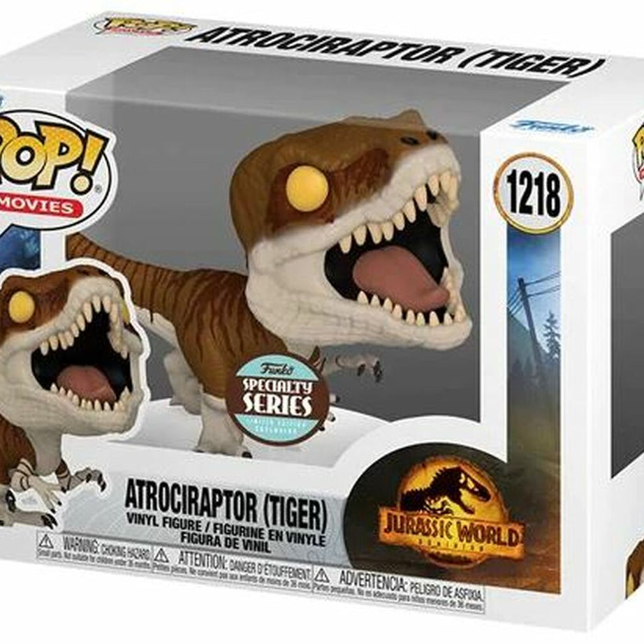 Funko Pop! Movies Jurassic World Dominion Atrociraptor (Tiger) #1218 Specialty Series Exclusive
