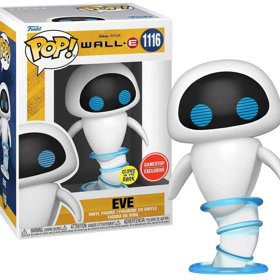 Funko Pop! Disney Pixar Wall-E Eve #1116 GameStop Exclusive Glow In The Dark